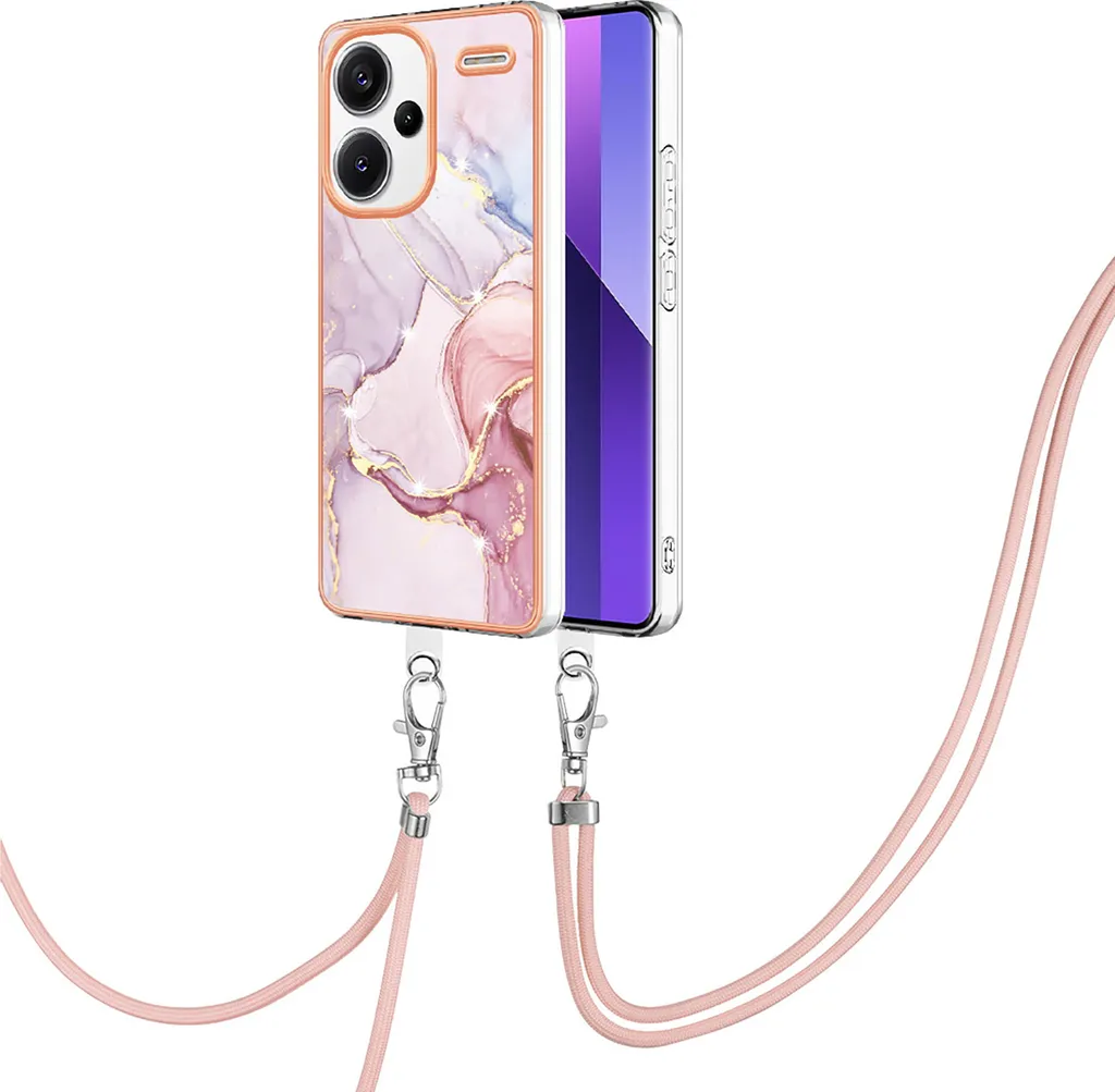 Cover Chic Oro Rosa Xiaomi Redmi Note 13 Pro+ 5G con Tracolla Regolabile