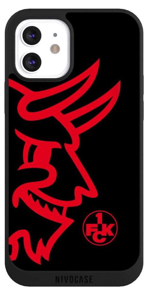 NIVOCASE Handyhülle für Apple iPhone 12 Hülle NIVOpure Case Schwarz 1. FC Kaiserslautern Logo Offizielles Lizenzprodukt