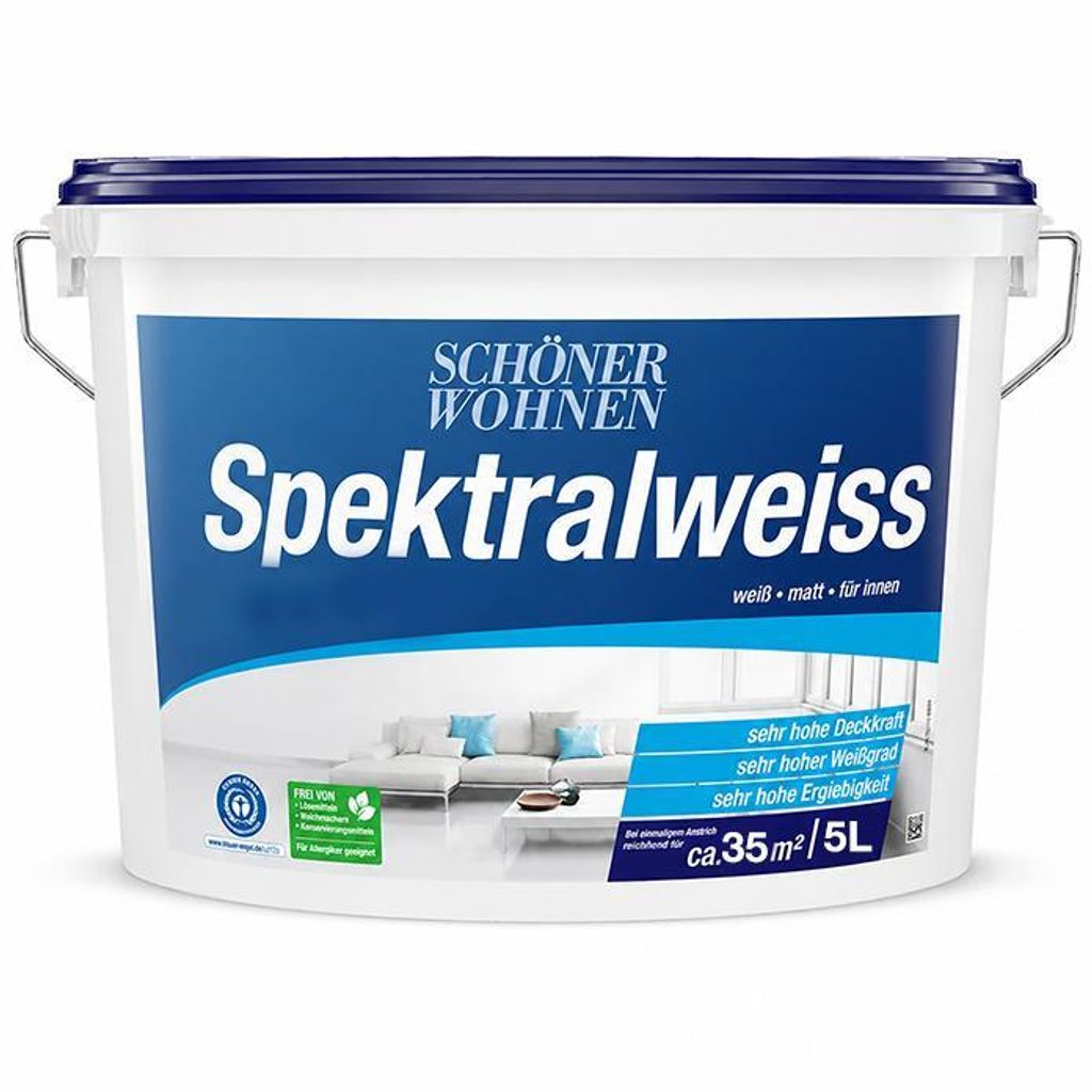Schöner Wohnen Spektralweiß matt 5 Liter Innenfarbe, Produktbild 