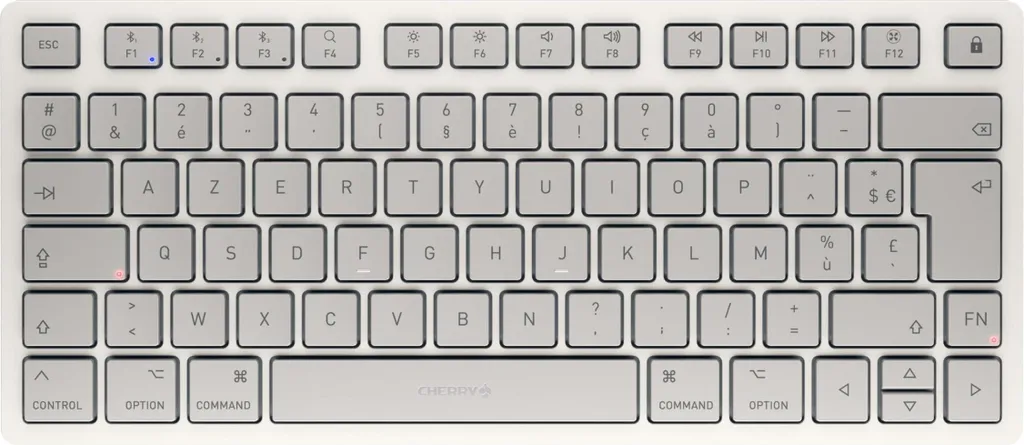 Clavier Bluetooth Compact pour Mac - Cherry KW 7100 MINI Blanc AZERTY
