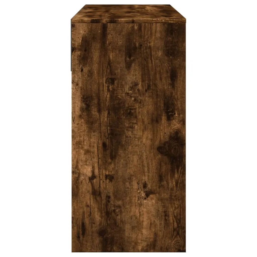 Tavolo da Trucco BEI CLORIS 80cm Rovere Fumé con Specchiera - 6