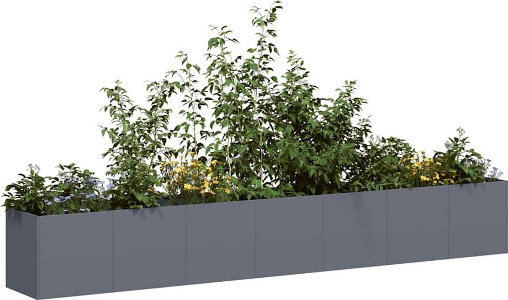 vidaXL Pflanzkübel Anthrazit 280x40x40 cm Kaltgewalzter Produktbild 