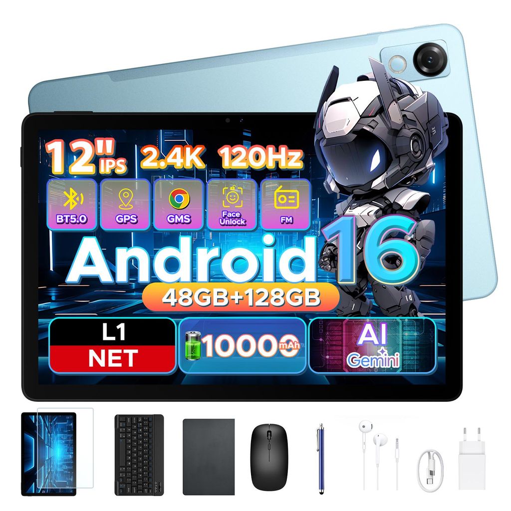 POCKAM P12: Tablet s operačným systémom Android 16, 48 GB Obrázok produktu 