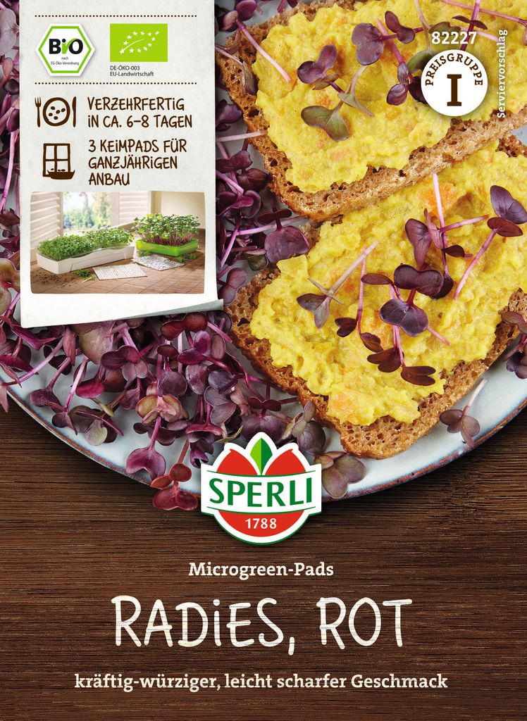 Sperli Keimsprossen Microgreen Radieschen 3 Pads