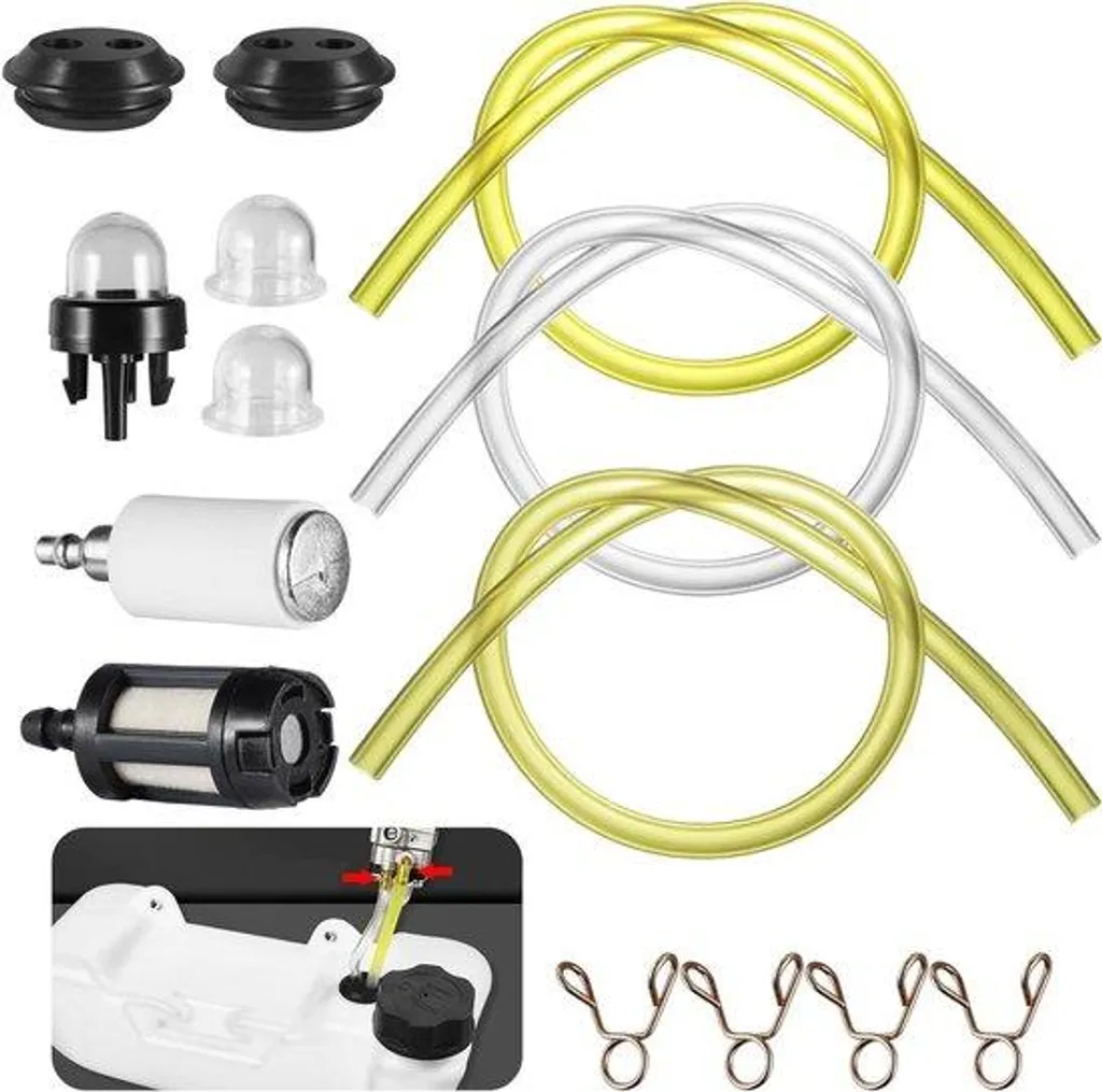 Lot de filtres à carburant universels et poires d'amorçage tondeuse