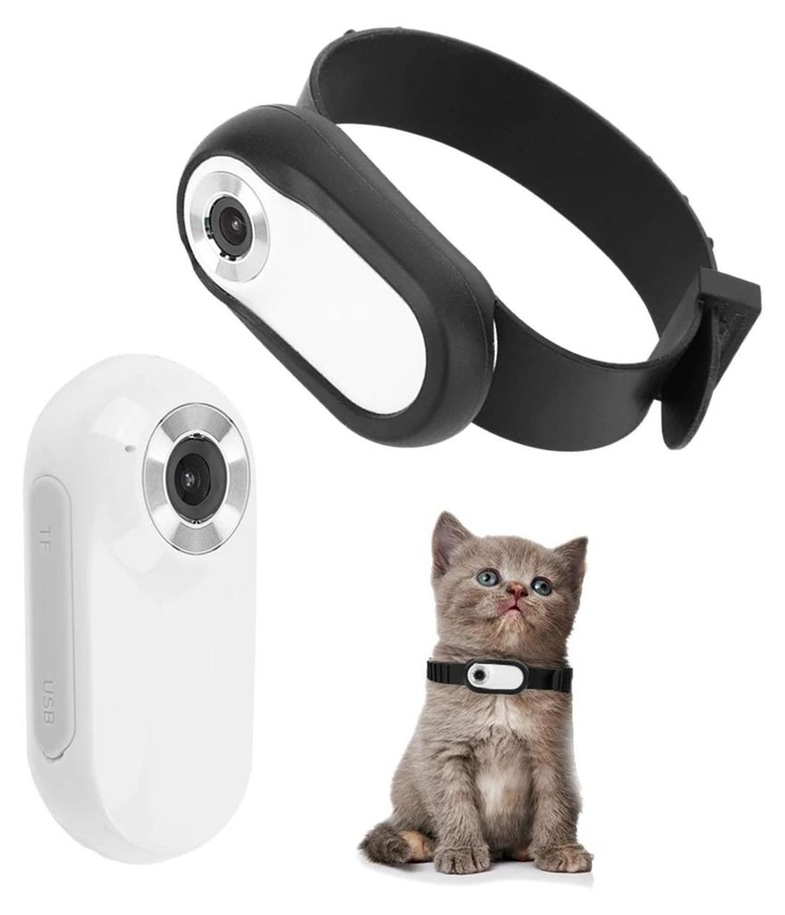 1080P obojek s kamerou pro kočky a psy, 90° širokoúhlá Obrázek produktu 
