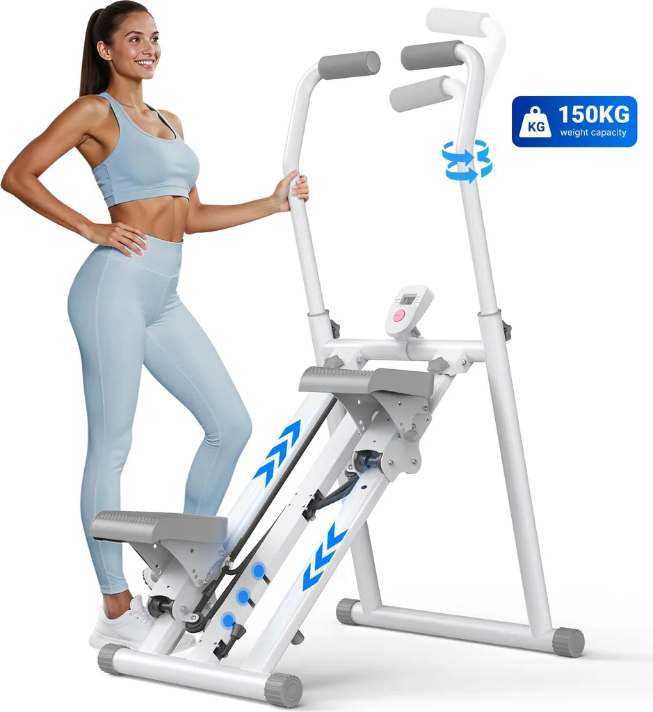 Machine à grimper MERACH pliable 150kg avec écran LCD et guidon mobile