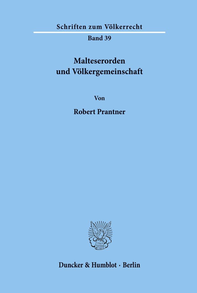 Malteserorden und Völkergemeinschaft