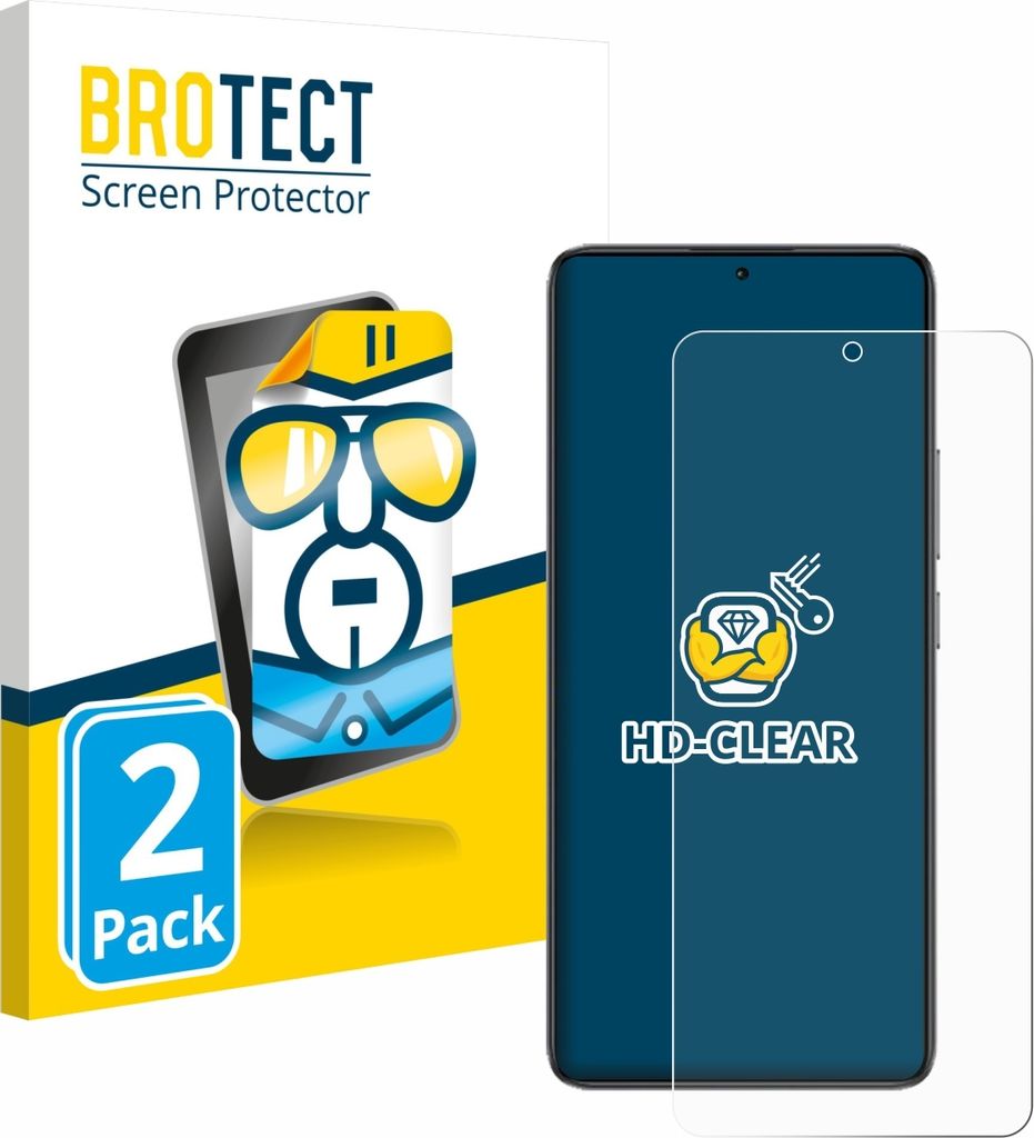 2x Für Xiaomi Poco F7 Ultra Schutzfolie BROTECT Displayschutz Display Schutz Folie Klar Transparent