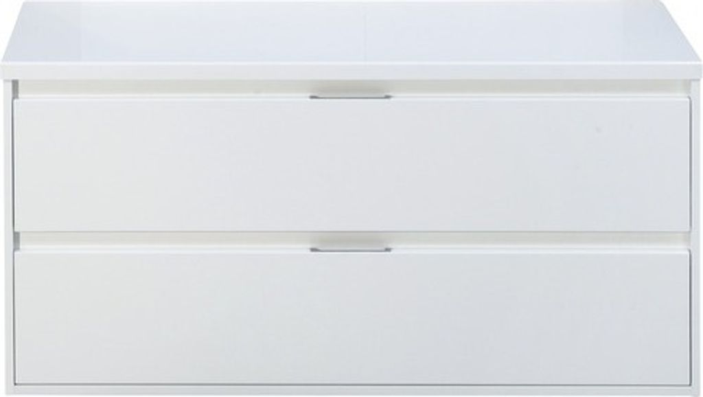 Waschtischunterschrank Porto 120 cm mit Waschtischplatte weiß hochglanz