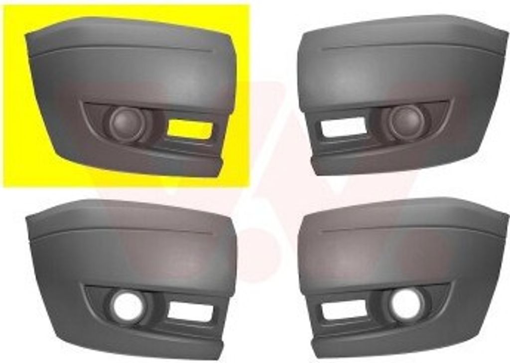 VAN WEZEL Stoßstange Stoßfänger vorne Rechts für FORD Transit Mk6 Kasten (V347, V348, FA) Grau 1985564