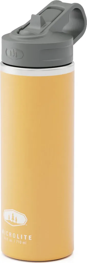 Gourde Isotherme Anti-Fuite GSI Outdoors Microlite 710ml Jaune avec Paille