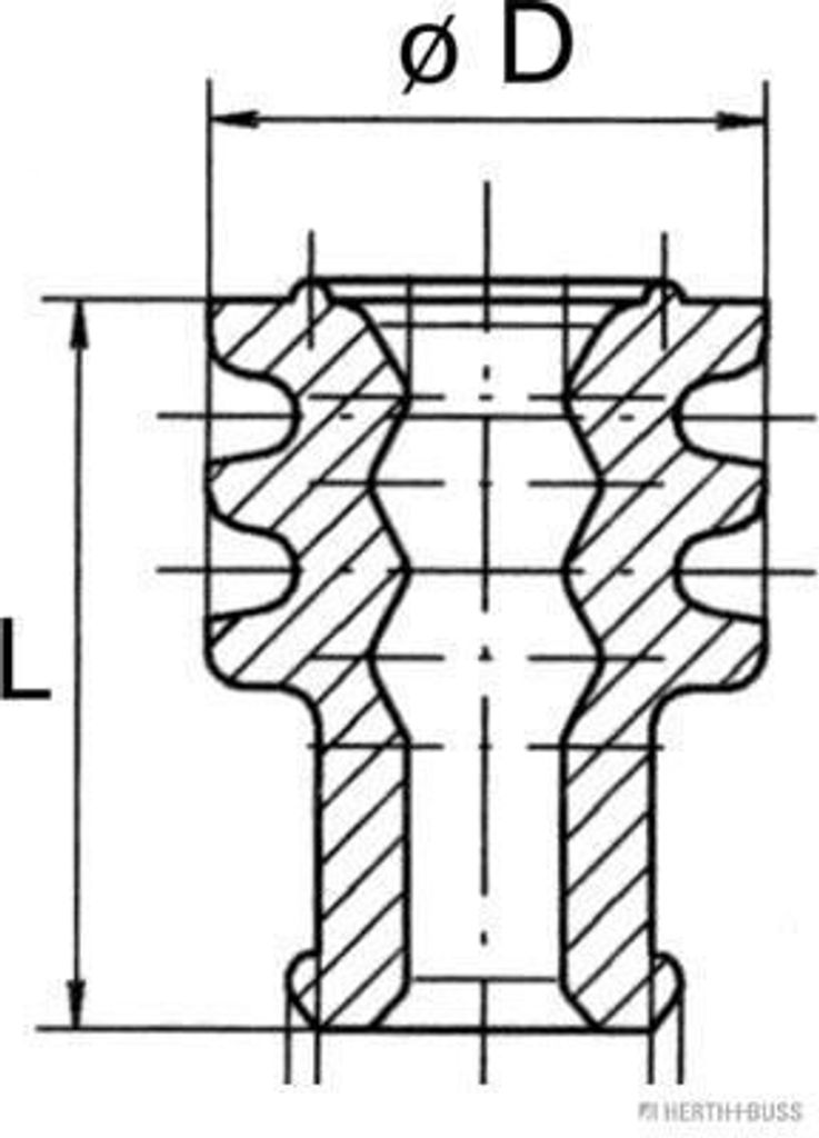 HERTH+BUSS ELPARTS Verschlussstopfen 50282042 8mm MVQ (Silikon-Kautschuk)