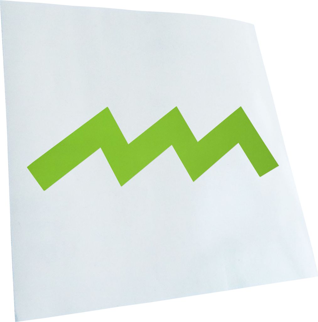 Kiwistar - Autoaufkleber - lindgrün - 30 x 10 cm - Wasser Sternzeichen - Heckscheibenaufkleber - Aufkleber für Auto Kfz Fahrrad, LKW, Truck Mofa