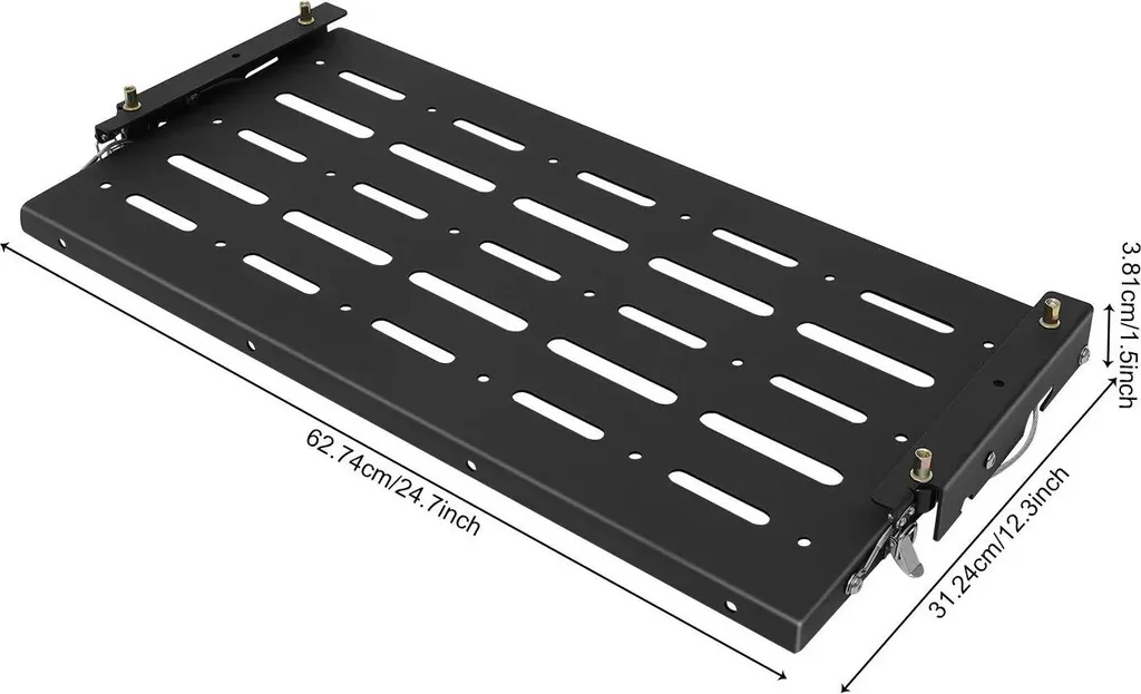 Table pliante à hayon ultra-résistante en acier noir, format compact L1 - 2