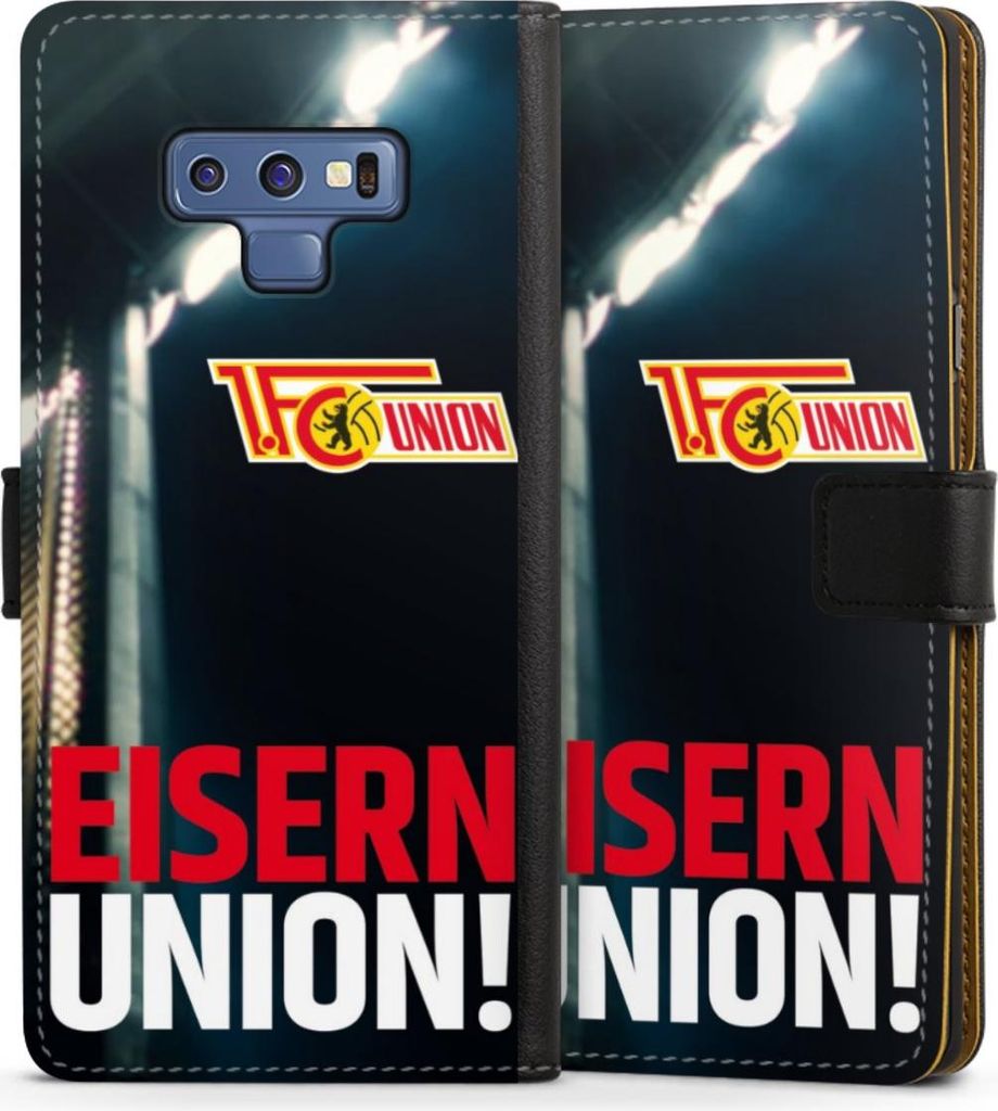 DeinDesign Klapphülle für Samsung Galaxy Note 9 Handytasche Lederhülle Tasche 1. FC Union Berlin Fanartikel Fußball