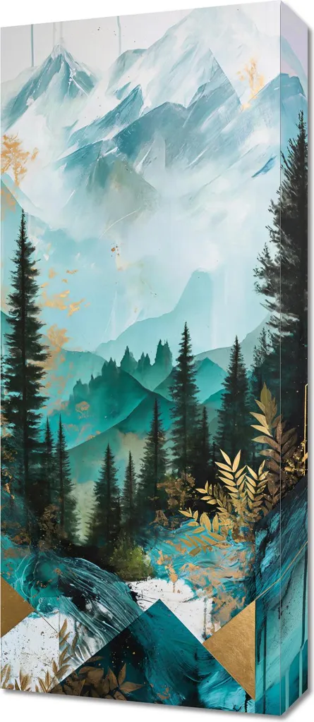 Soluzione Arredo Pareti: Quadro 30x70 cm Paesaggi Intrecciati