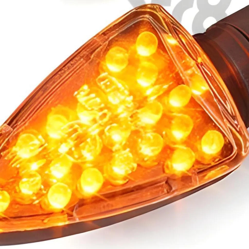 Clignotant Led Noir STR8 Demon 2 Homologué avec Éclairage Puissant 12V