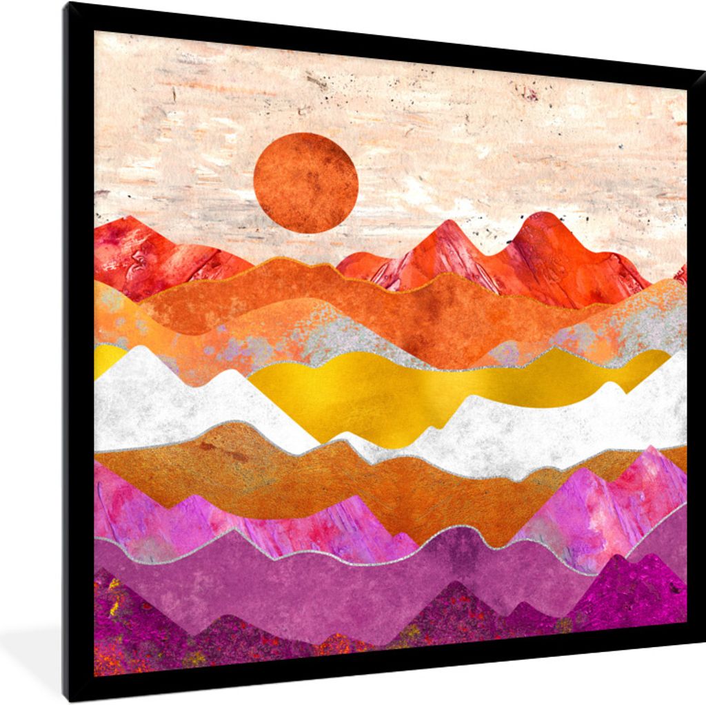 MuchoWow® Gerahmtes Poster Lesbisch - Gold - Marmor 40x40 Produktbild 