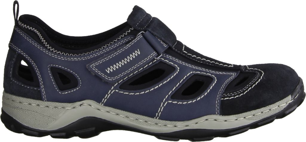 Rieker Herren Klett Halbschuh durchbrochen dunkelblau 44 Produktbild 3