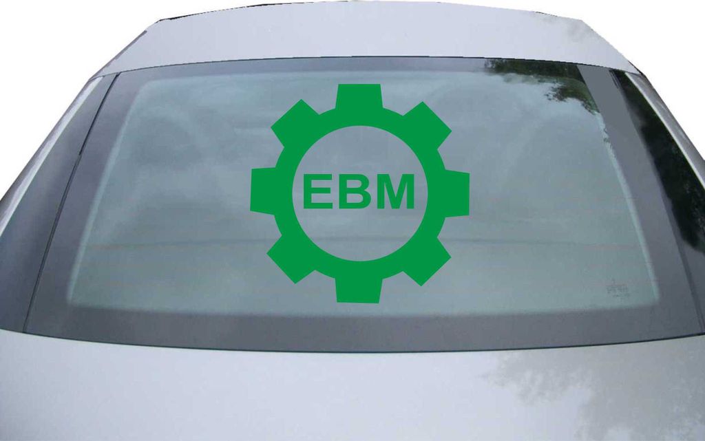 Indigos UG - Aufkleber Heckscheibe & Motorklappe DE2247 - grün - 600x600 mm - Bad Cop - Ebm Zahnrad - Auto Scheiben Fenster Heckklappe Tuning Raci...