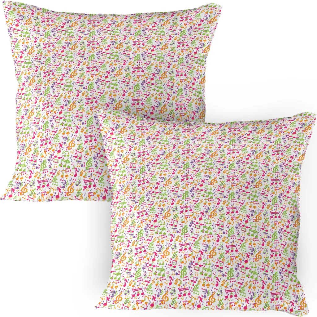 Set 2 Copricuscini 80x80 ABAKUHAUS Musica - Design Moderno Colorato
