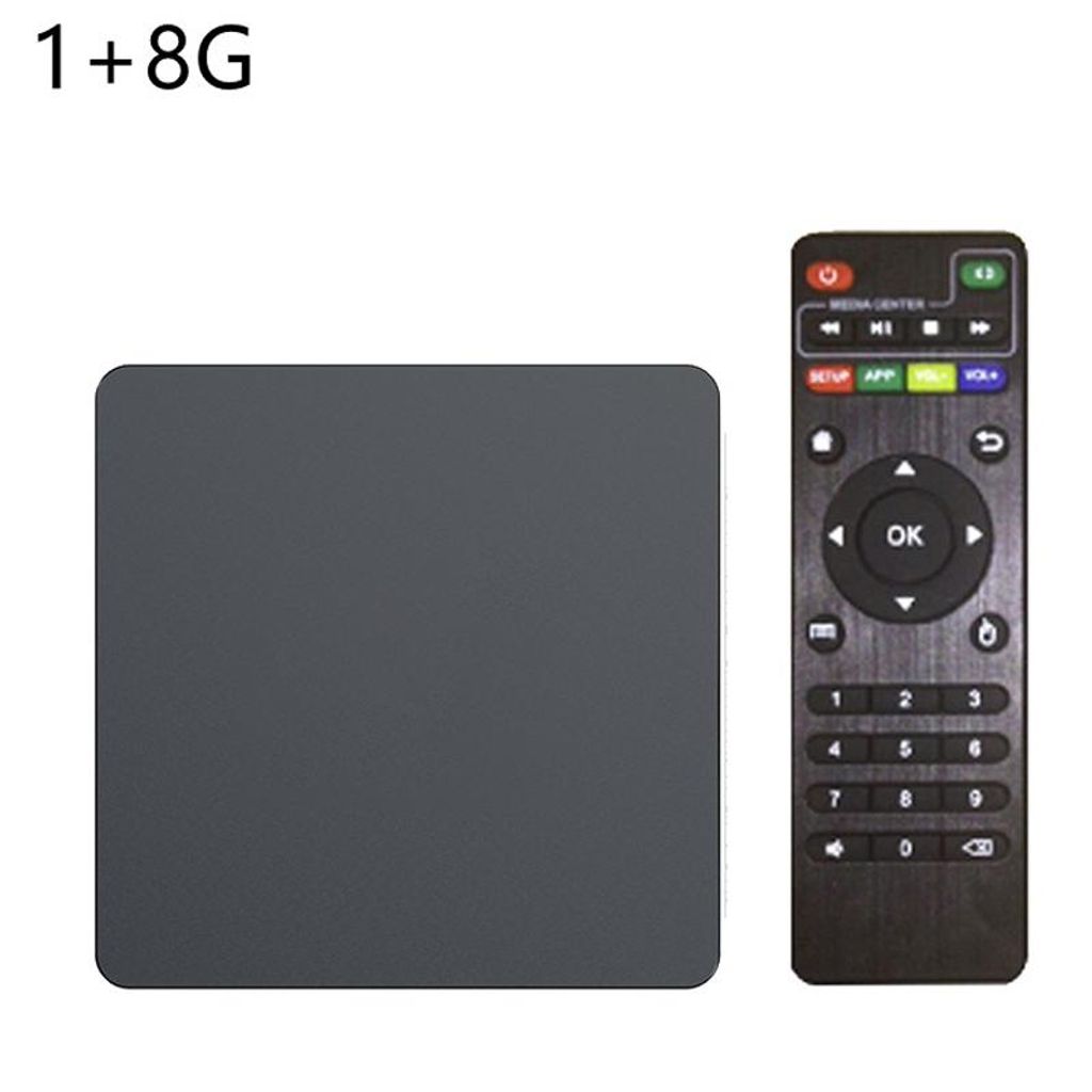 ZELURXX 4K Android TV Box mit Quad-Core Prozessor WiFi HDMI H.265 Unterstützung – Smart Media Player für Heimkino, 1+8G