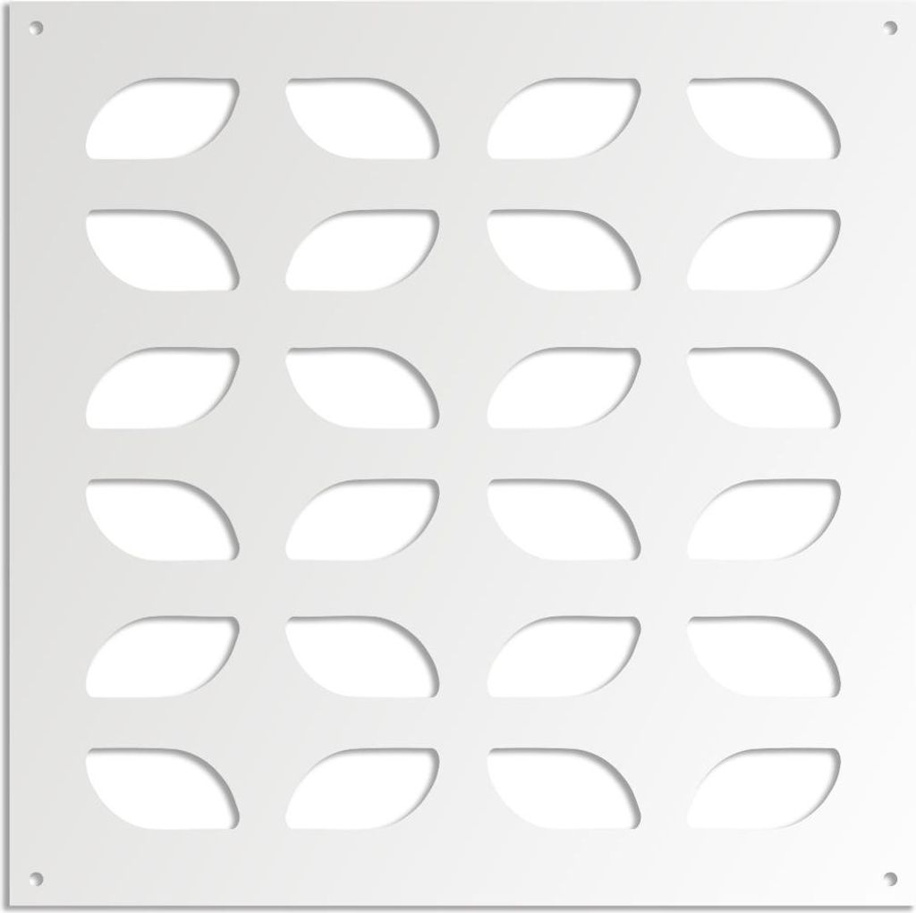 GLOBECROSS – Perforiertes PVC–Panel – Sonnenschutz 73x73 cm weiß