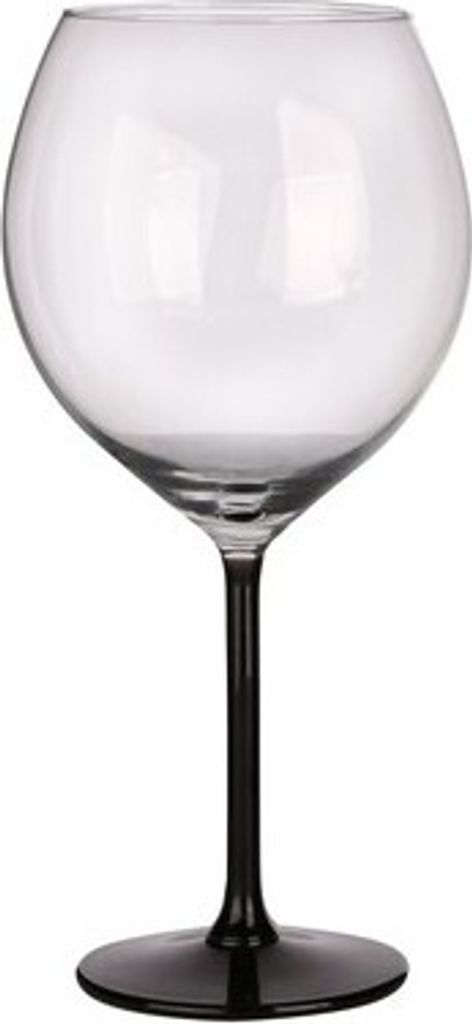 Große XXL Weingläser, Prossecco mit schwarzem Bein Onyx 700ml 4 Stück