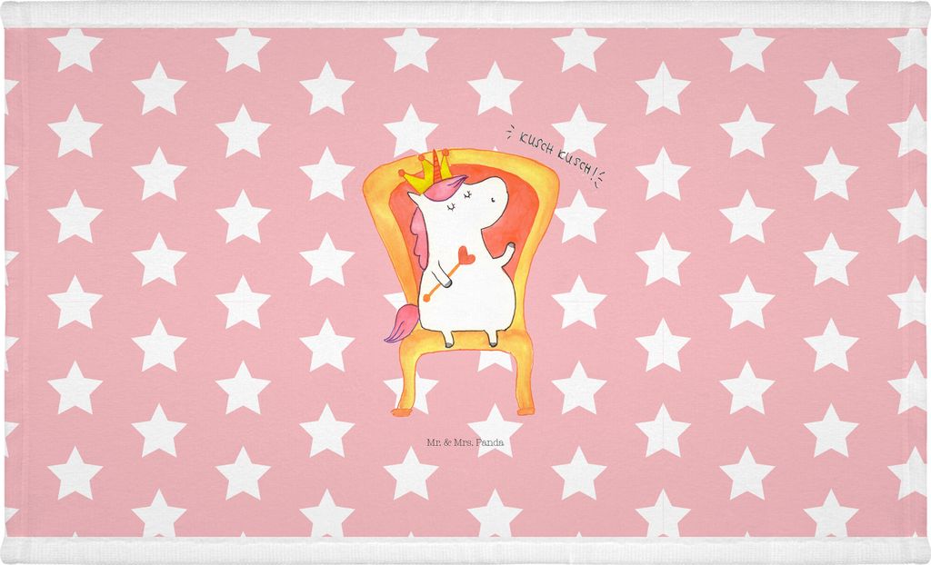 Mr. & Mrs. Panda Handtuch Einhorn Prinzessin - Rot Pastell Produktbild 