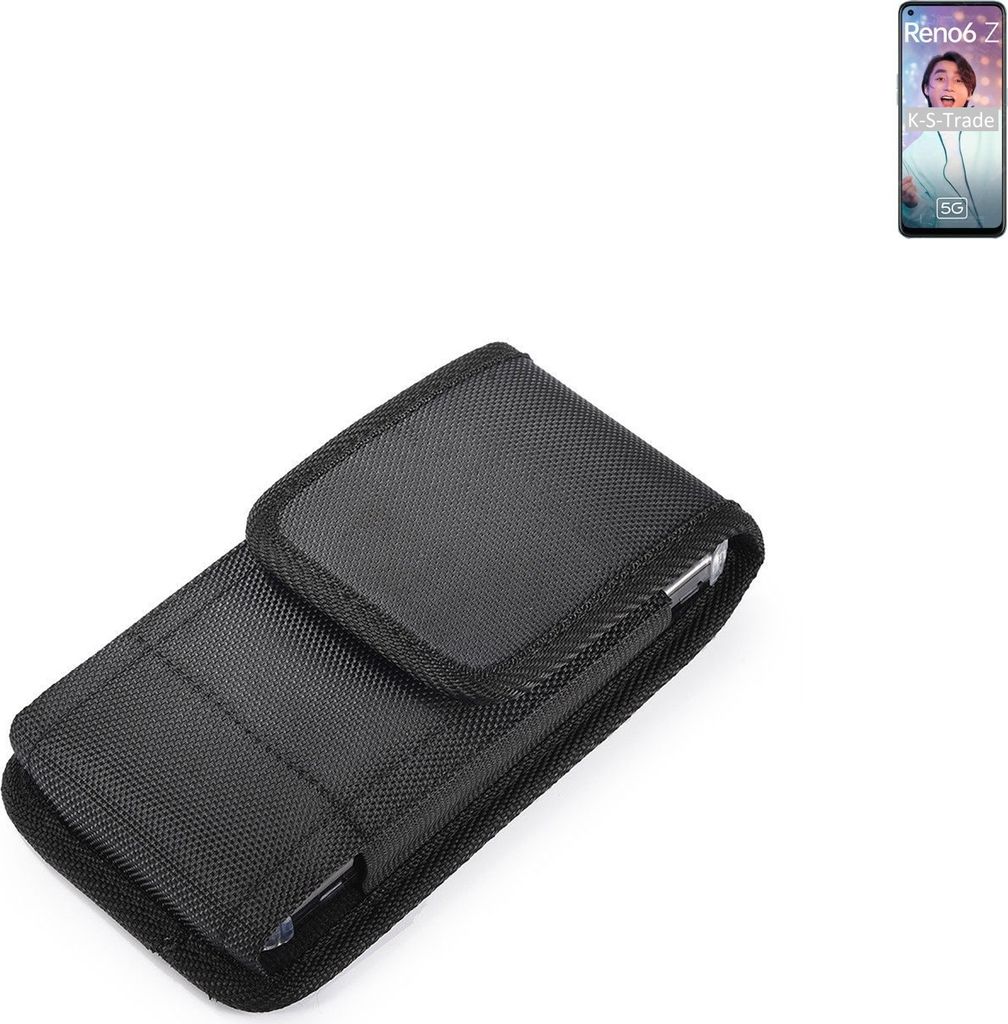 Holster Gürteltasche kompatibel mit Oppo Reno6 Z 5G Holster Gürtel Tasche wasserabweisend Handy Hülle Schutz Hülle Outdoor schwarz K-S-Trade