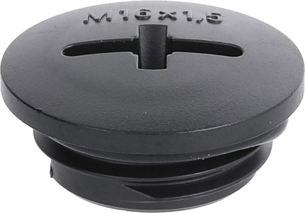 WISKA Blindstopfen M16x1,5 KBR-M16 rund mit Kreuzschlitz inkl. O-Ring Polyamid (PA) Gewindelänge 6,0mm - 1 Stück