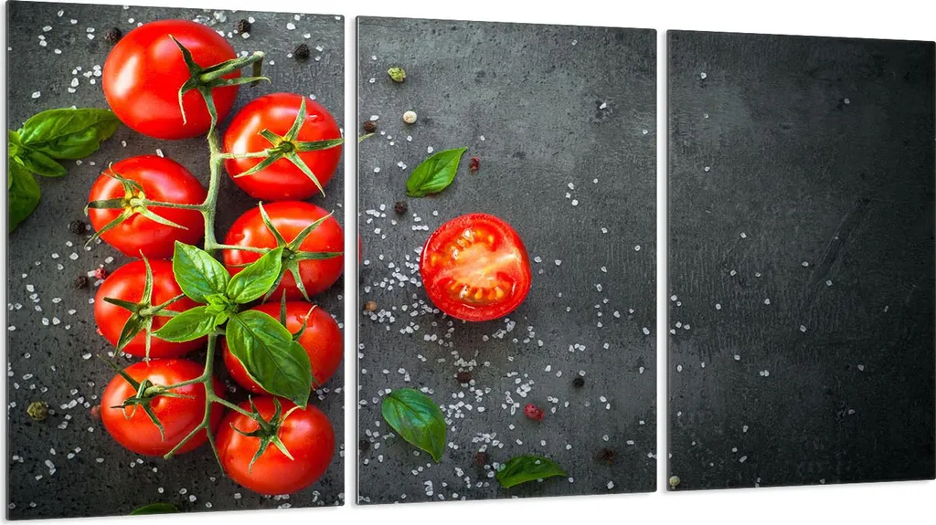 Coprifornelli Universale Vetro 3 Pezzi 30x52 Pomodori Ardesia