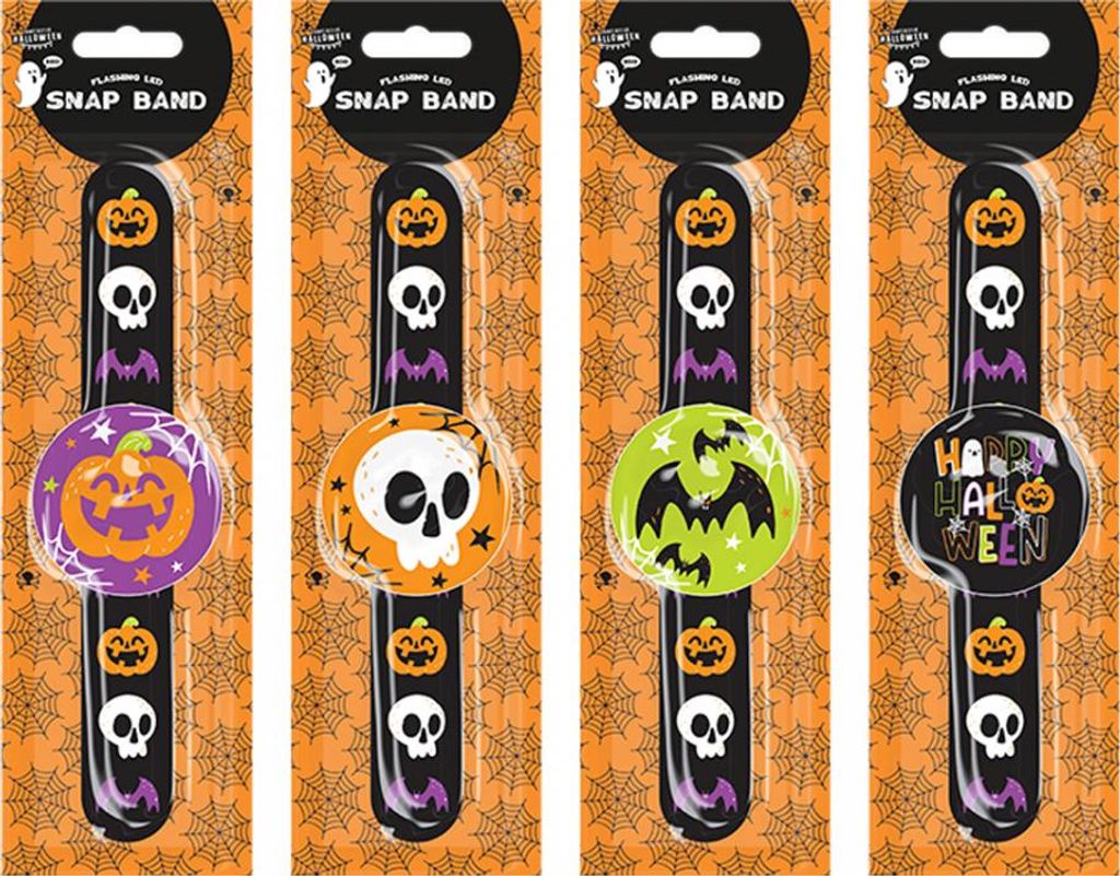 Blinkendes Halloween Flashing LED Snap Band 1 Stück