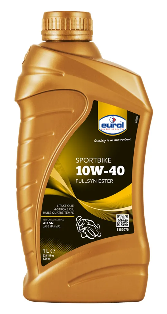 Eurol Sportbike 10W-40 Olio Motore 100% Sintetico per Grandi Distanze