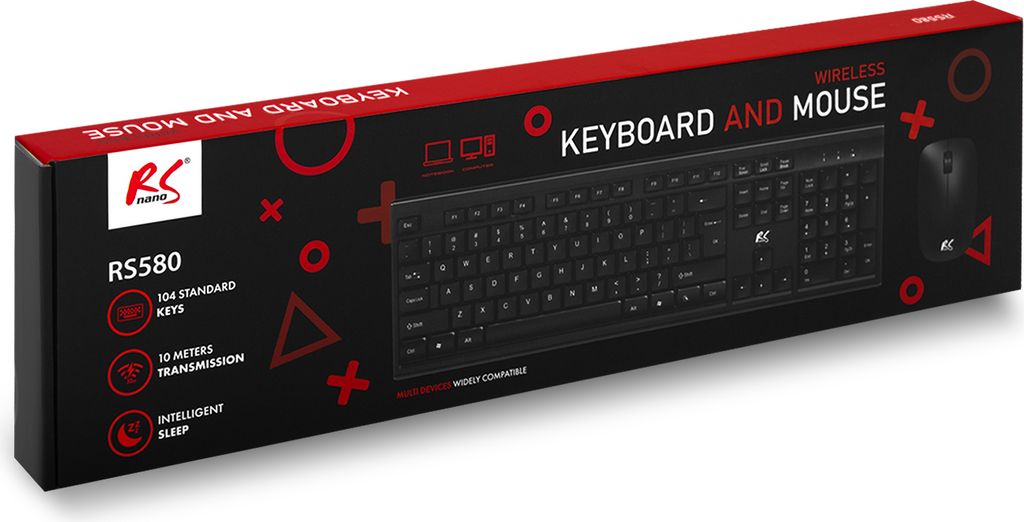 Kabellose Tastatur + Maus COMBO NanoRS, RS580 Produktbild 9