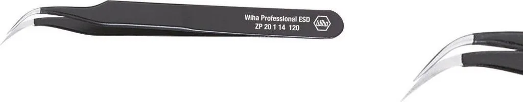 Pinzetta Wiha 32335 Professional ESD Tipo 7a - Acciaio Inox 120 mm