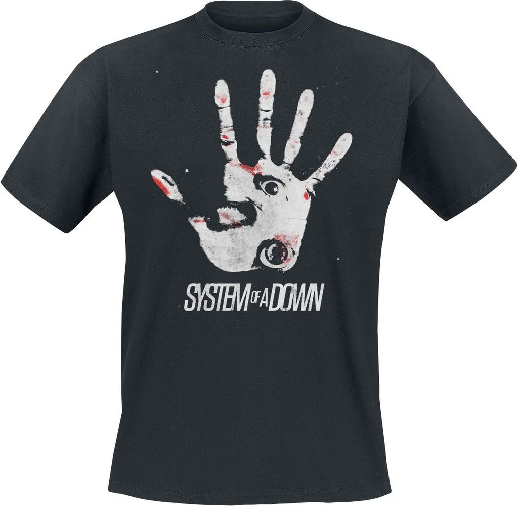 System Of A Down T-Shirt Herren Hand Eye schwarz L
