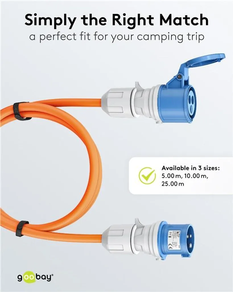 Câble de camping CEE 10 mètres robuste avec prise 16A pour extérieur - 9