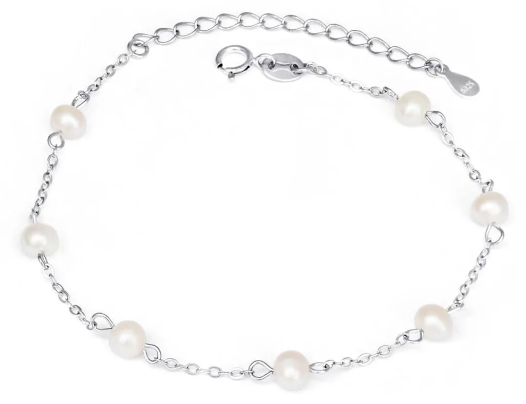 Bracelet perles en argent pour mariage et cérémonie - Accessoire chic