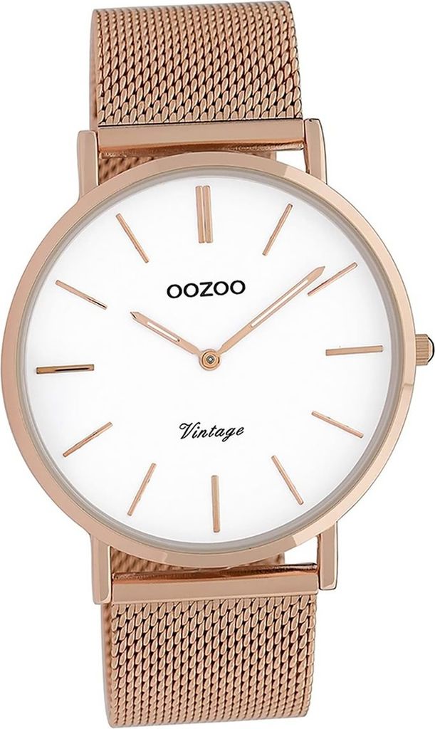 Oozoo Edelstahl Herren Uhr C9917 Analog Quarzuhr rosegold Vintage Series D2UOC9917