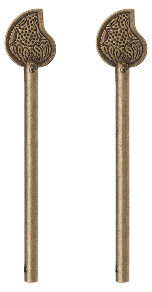 2 Verriegelungsstifte Bronze Retro-Stil Chinesisches Blattdesign Schrankschlösser Türschlösser Schubladen Kleiderschranktüren Schuhschränke (1...