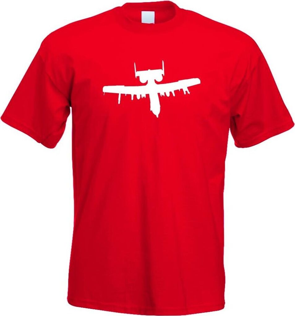 Kiwistar - T-Shirt - rot - Drohnen Militäreinsatz Flugzeug Herren Funshirt Bedruckt Design Sprüche Spruch Motive - mit Motiv Bedruckt - Funshirt ...