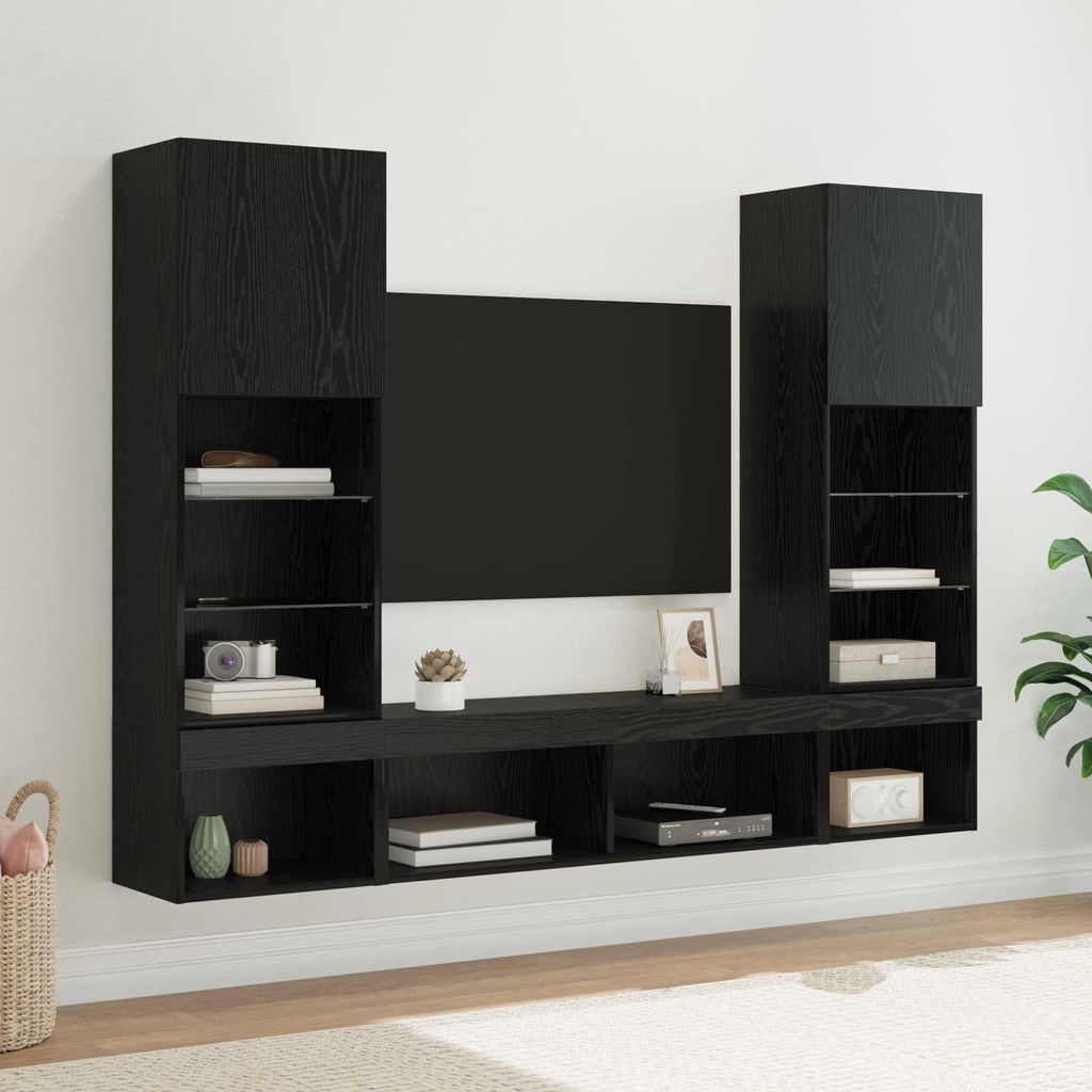 Maison Exclusive - TV Wand Einheiten mit LED 5 pcs 40,5 x 30 x 102 cm