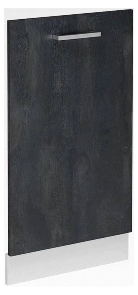 Geschirrspülblende R-Line, Schwarz Beton, 45 cm ohne Arbeitsplatte