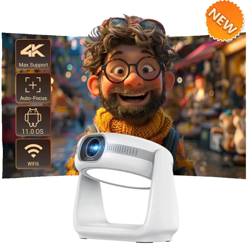 Projecteur Bluetooth Vevshao 380 Lumens ANSI Image 1080P Haute Clarté