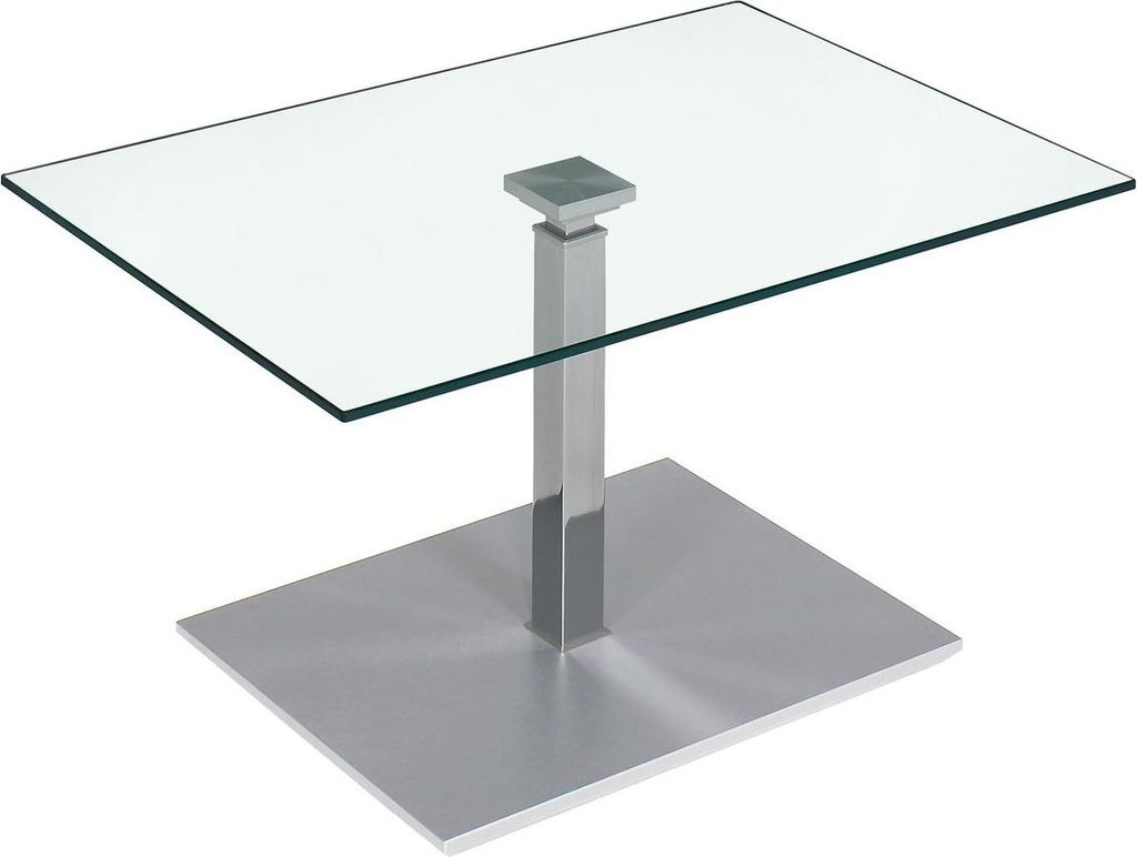 Couchtisch Beistelltisch Glas und Metall 60x90 cm Produktbild 