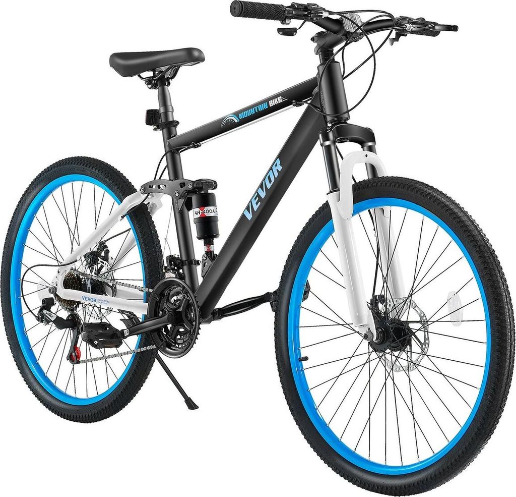 26-Zoll-Mountainbike MTB-Fahrrad mit 21 Gängen, Vollfederung und Doppelscheibenbremsen