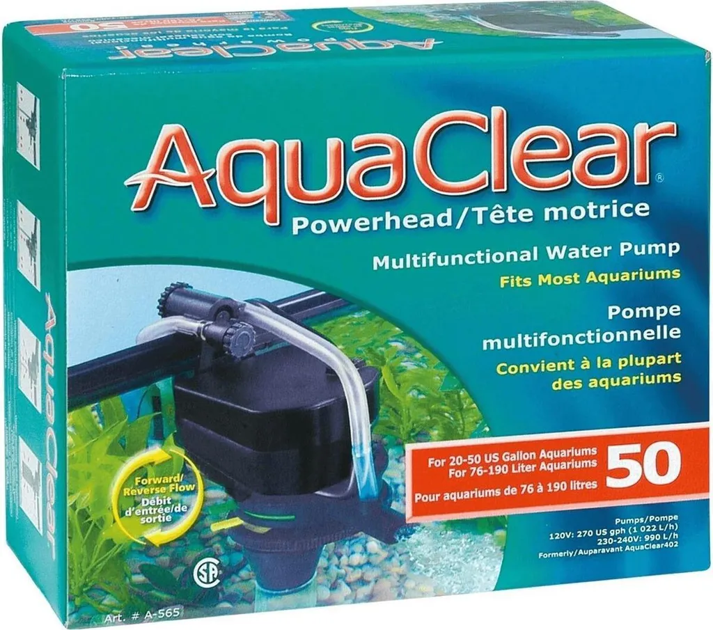 Pompe Powerhead AquaClear 50 Débit Réglable et Système Venturi Intégré