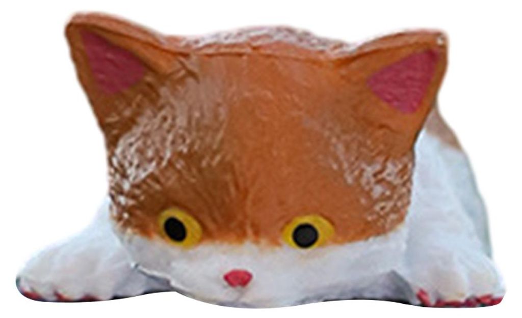 Niedliche Katzenfigur als Computermonitor-Dekoration, Mini-Katzenornament aus Kunstharz, Auto-Armaturenbrett-Dekoration für Zuhause, Büro, Schrei...